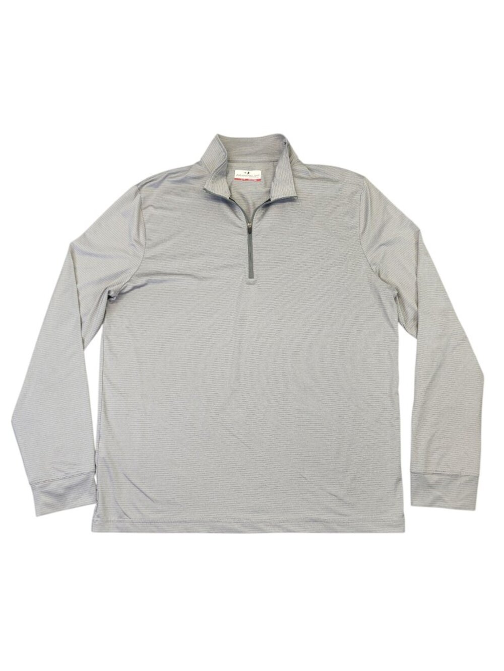 Grand Slam Golf Pull Over Long Sleeve 1/4 Zip Shirt Mens Medium Gray Striped